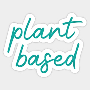 Plant Based Typography Sticker